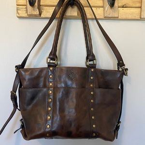 Patricia Nash Chocolate Leather Carducci Tote